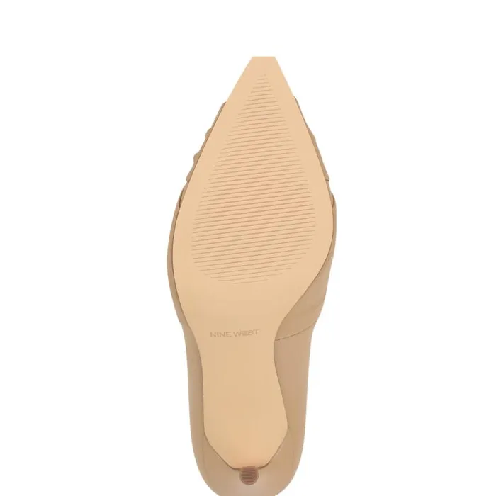 Faiza Knotted Pointy Toe Pumps Light Tan Women Nine West Heels Faiza Knotted Pointy Toe Pumps Light Tan Women Nine West Heels