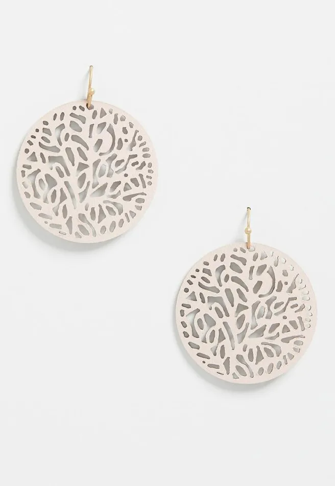 Faux Leather Cut Out Drop Earrings Women Maurices Jewelry