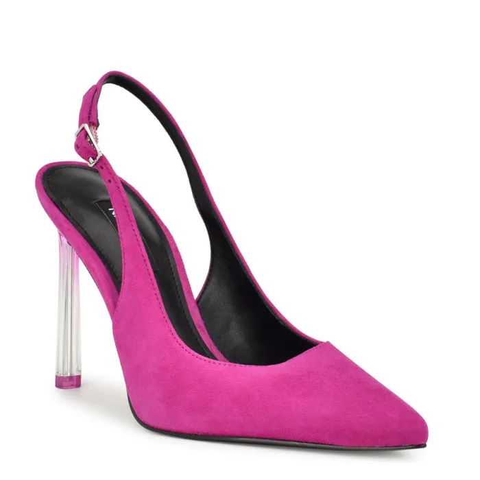 Felina Pointy Toe Slingback Pumps Pink Women Nine West Heels Felina Pointy Toe Slingback Pumps Pink Women Nine West Heels