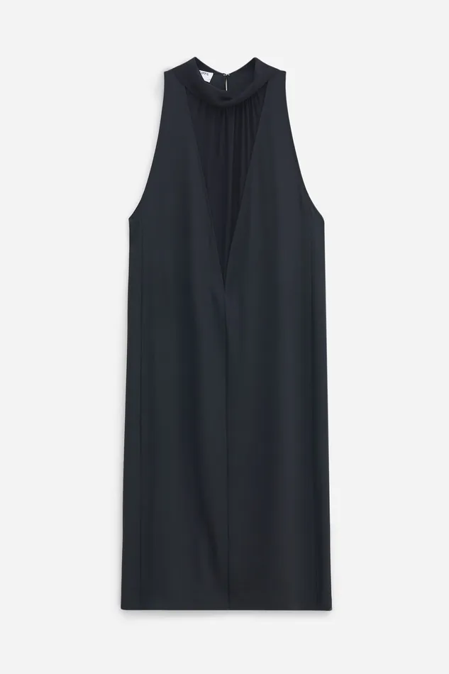 filippak Dresses Women Contrast VNeck Dress Black filippak Dresses Women Contrast VNeck Dress Black