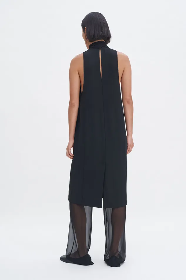 filippak Dresses Women Contrast VNeck Dress Black filippak Dresses Women Contrast VNeck Dress Black