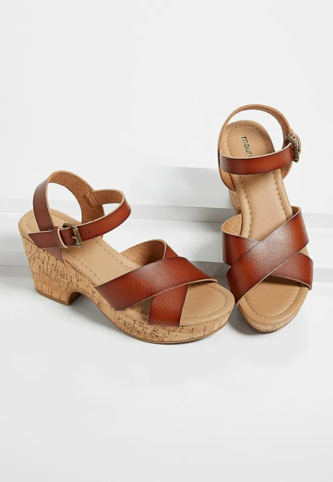 Fiona Strappy Wedge Sandal Women Maurices Heels and Wedges