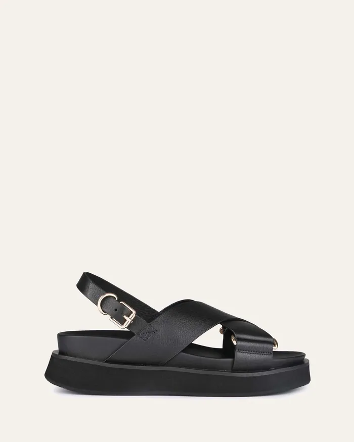 FLAT SANDALS Marley flat sandals black leather jomercer Women