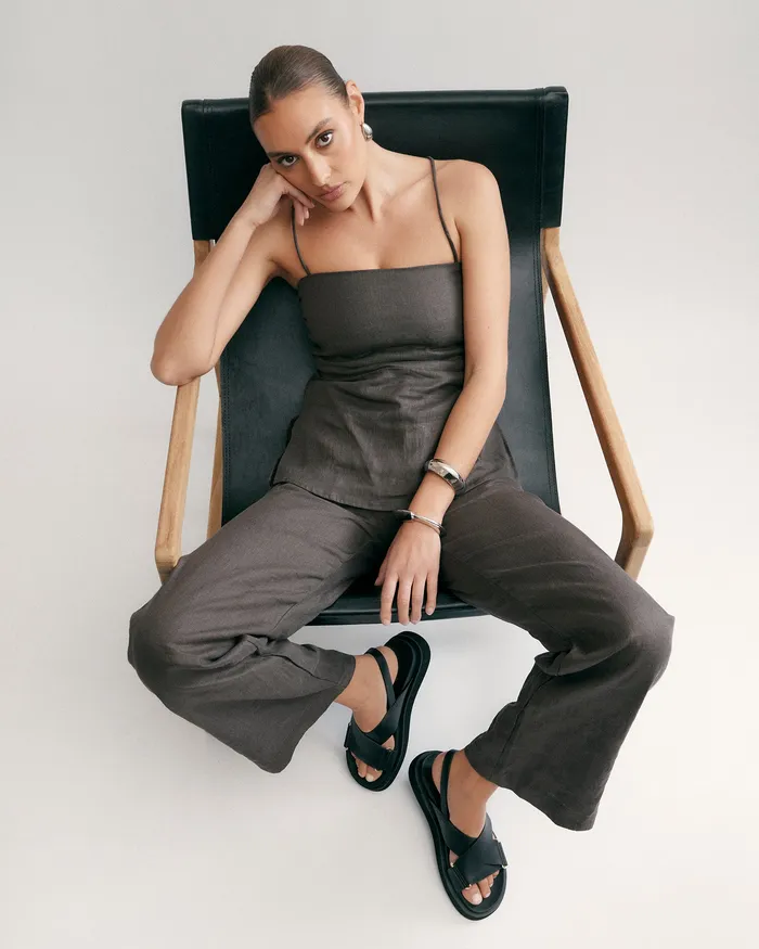 FLAT SANDALS Marley flat sandals black leather jomercer Women FLAT SANDALS Marley flat sandals black leather jomercer Women