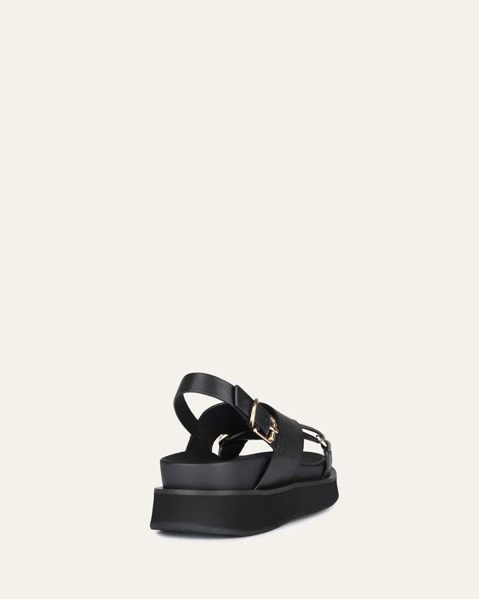 FLAT SANDALS Marley flat sandals black leather jomercer Women FLAT SANDALS Marley flat sandals black leather jomercer Women