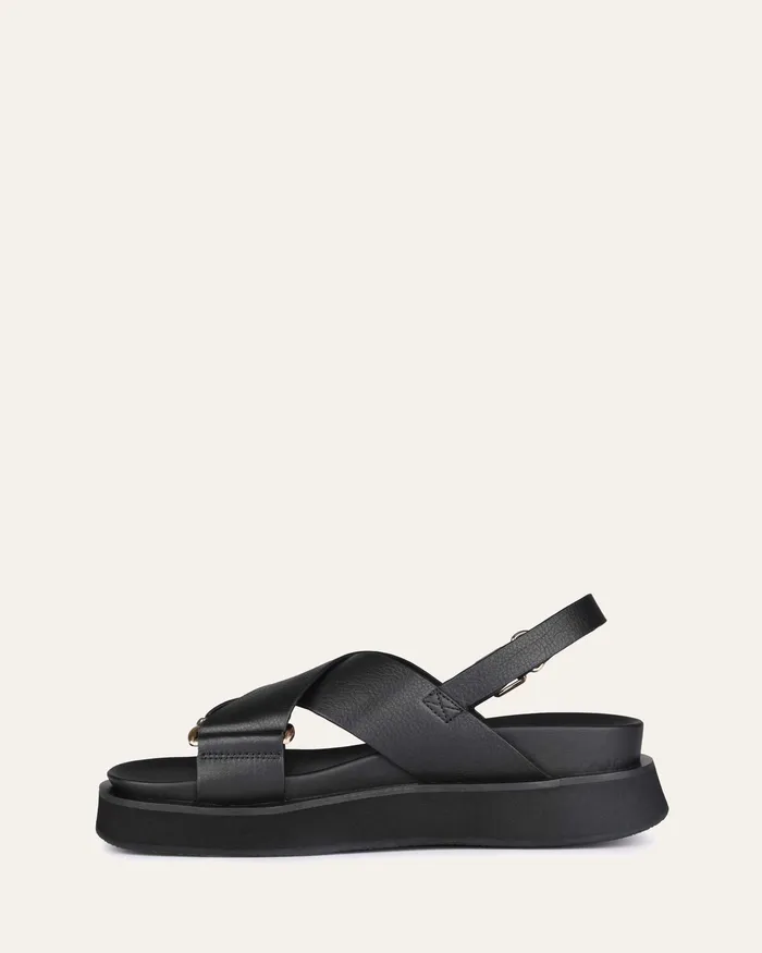 FLAT SANDALS Marley flat sandals black leather jomercer Women FLAT SANDALS Marley flat sandals black leather jomercer Women