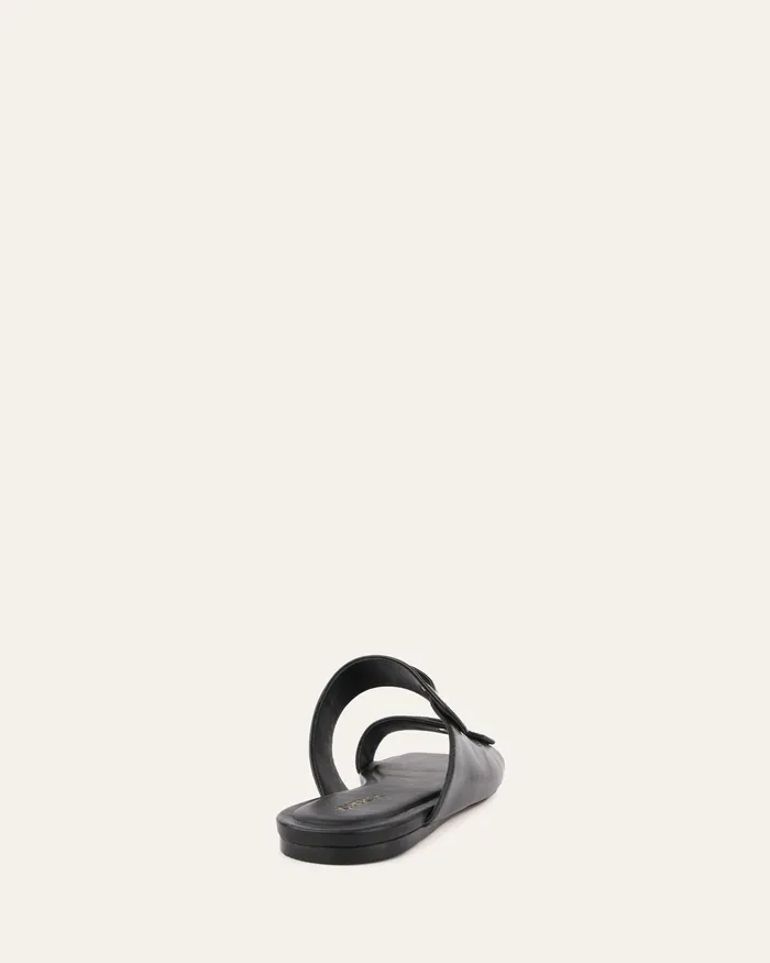 FLAT SANDALS Quill flat sandals black leather 8211 jomercer Women FLAT SANDALS Quill flat sandals black leather 8211 jomercer Women