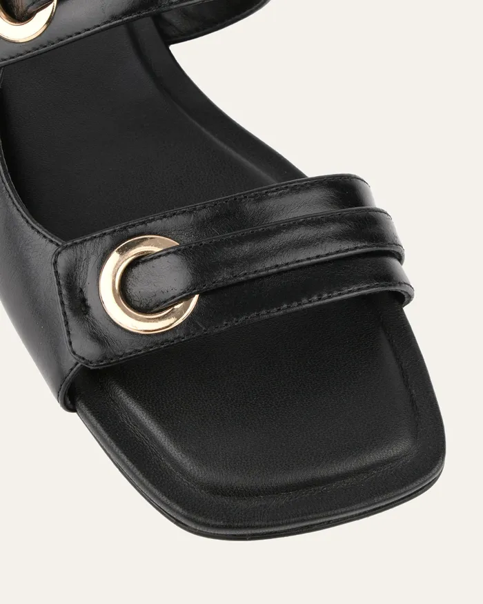 FLAT SANDALS Quill flat sandals black leather 8211 jomercer Women FLAT SANDALS Quill flat sandals black leather 8211 jomercer Women