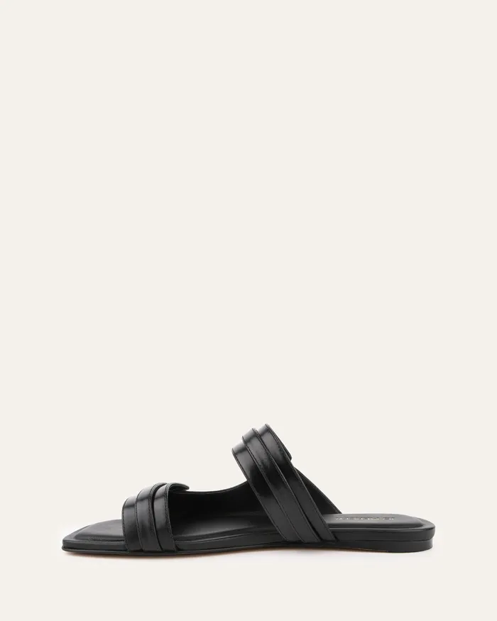 FLAT SANDALS Quill flat sandals black leather 8211 jomercer Women FLAT SANDALS Quill flat sandals black leather 8211 jomercer Women