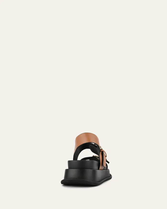 FLAT SANDALS Women jomercer Mabel flat sandals dark tan leather FLAT SANDALS Women jomercer Mabel flat sandals dark tan leather
