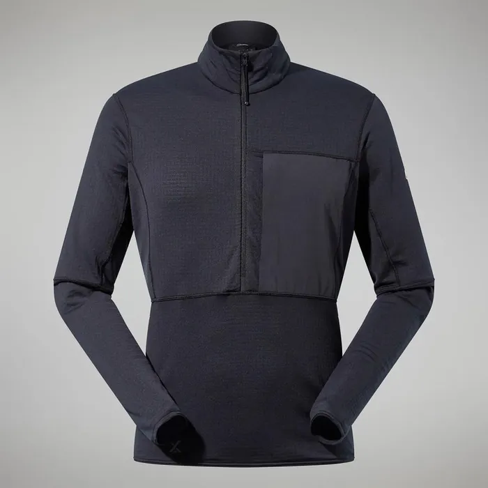 Fleece Men Berghaus MTN Arete LB Half Zip 8211 Black