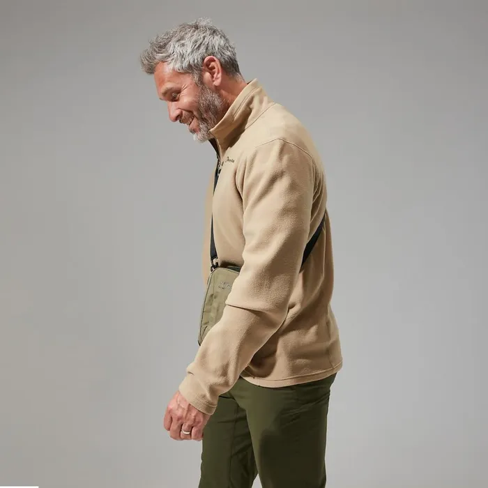 Fleece Men Berghaus Prism Micro Polartec Half Zip Fleece Natural