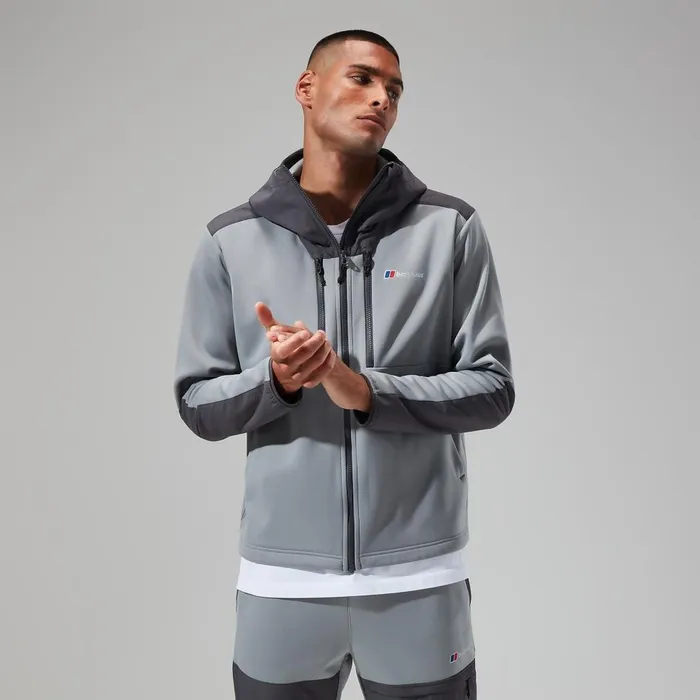 Fleece Men Berghaus Reacon Hooded Jacket 8211 GreyBlack