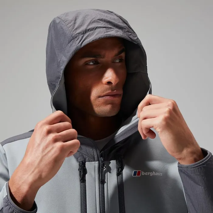 Fleece Men Berghaus Reacon Hooded Jacket 8211 GreyBlack