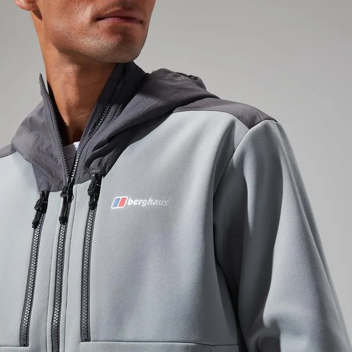 Fleece Men Berghaus Reacon Hooded Jacket 8211 GreyBlack