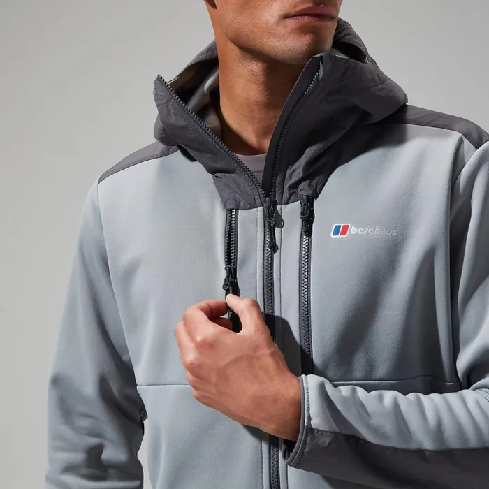 Fleece Men Berghaus Reacon Hooded Jacket 8211 GreyBlack