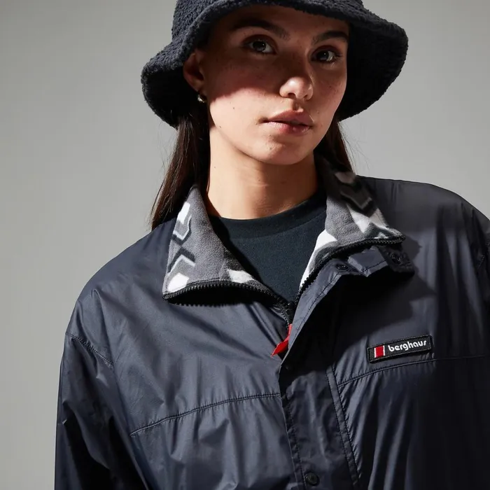 Fleece MenWomen Berghaus Reverse Wind Full Zip Fleece 8211 BlackGrey