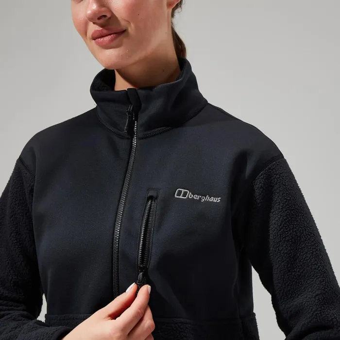 Fleece Women Berghaus Fadley Half Zip Fleece 8211 Black