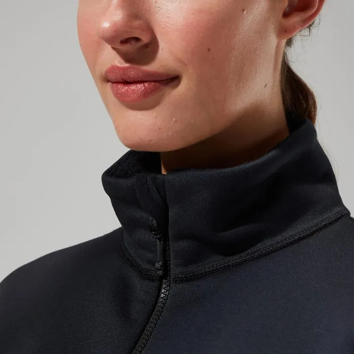 Fleece Women Berghaus Fadley Half Zip Fleece 8211 Black
