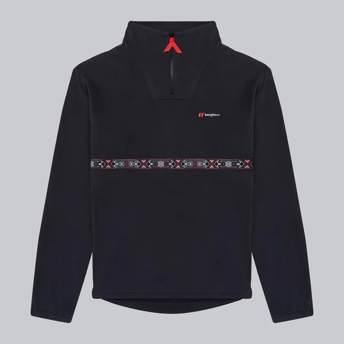 Fleece Women Berghaus Oversized Aztec Halfzip Fleece 8211 Black