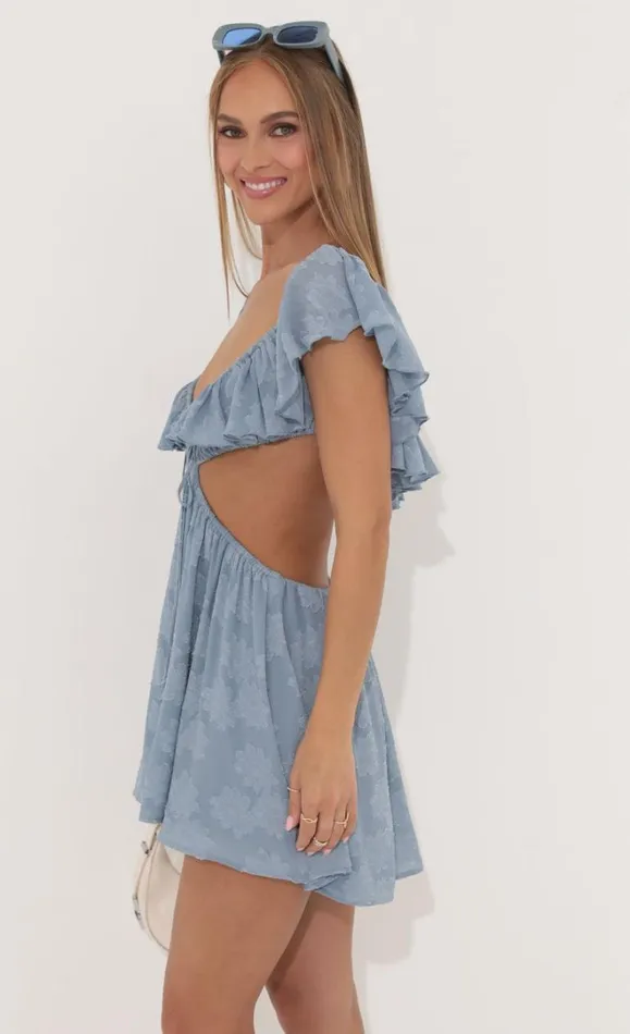 Floral Crepe Dress Blue Floral Crepe Dress Blue Women LUCY IN THE SKY Mini Dresses Floral Crepe Dress Blue Floral Crepe Dress Blue Women LUCY IN THE SKY Mini Dresses