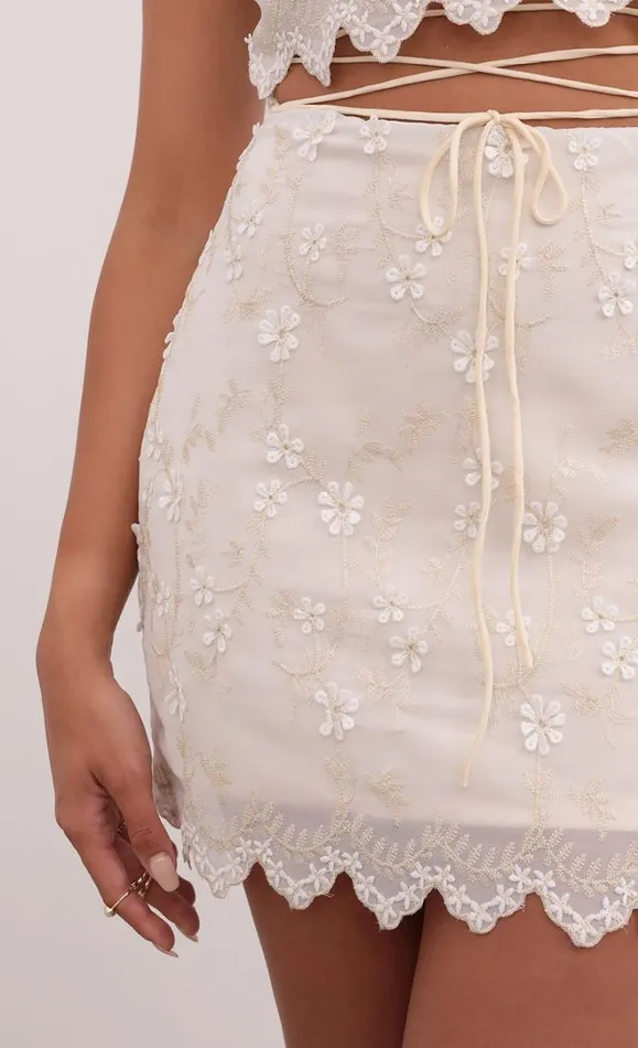 Floral Embroidered Halter Dress Nude Women LUCY IN THE SKY Mini Dresses Floral Embroidered Halter Dress Nude Women LUCY IN THE SKY Mini Dresses