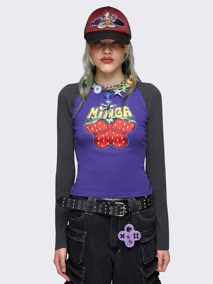 Flyberry Raglan Long Sleeve Top Women Minga London Tops and TShirts