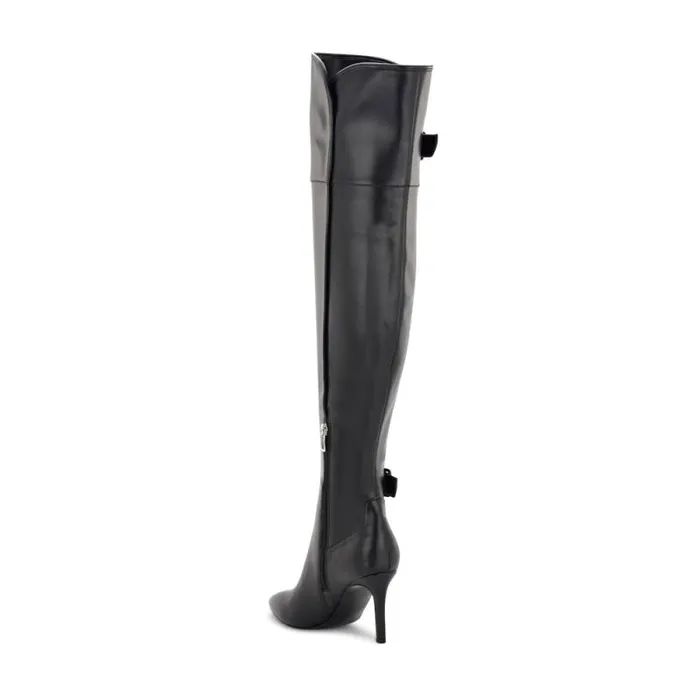 Flye Over The Knee Heeled Boots Black Women Nine West Boots and Booties Flye Over The Knee Heeled Boots Black Women Nine West Boots and Booties