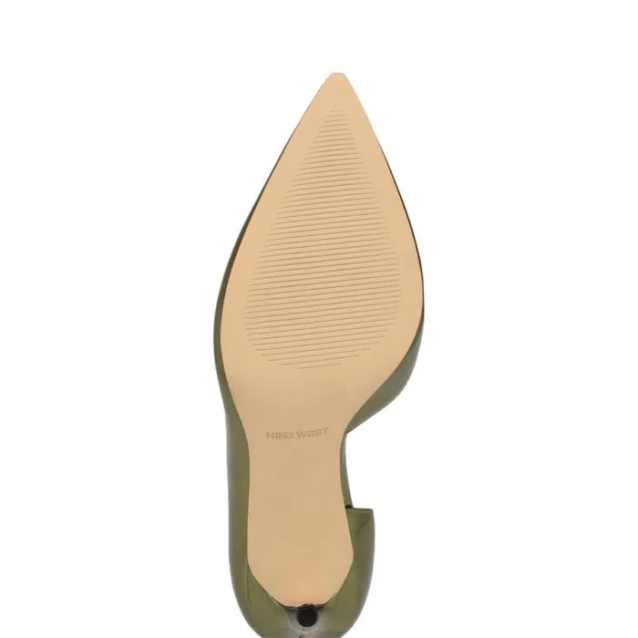Folowe D039Orsay Pointy Toe Pumps Green Mirror Patent Women Nine West Heels Folowe D039Orsay Pointy Toe Pumps Green Mirror Patent Women Nine West Heels