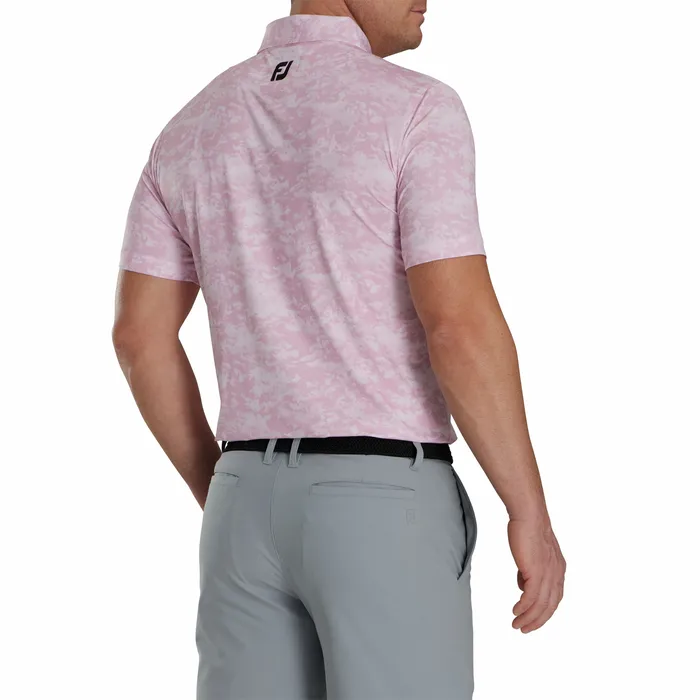 FootJoy Athletic Fit Cloud Camo Lisle 8211 FJ Tour Collar Men Shirts