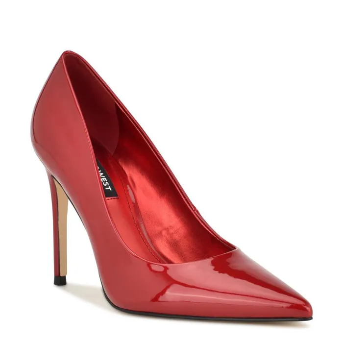 Fresh Pointy Toe Pumps Red Patent Women Nine West Heels Fresh Pointy Toe Pumps Red Patent Women Nine West Heels