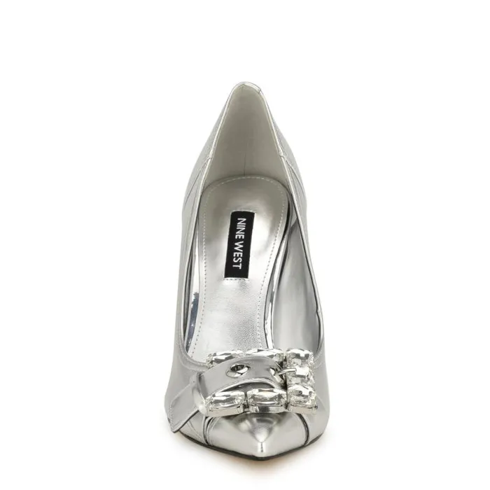 Fulu Embellished Dress Pumps Silver Women Nine West Heels Fulu Embellished Dress Pumps Silver Women Nine West Heels