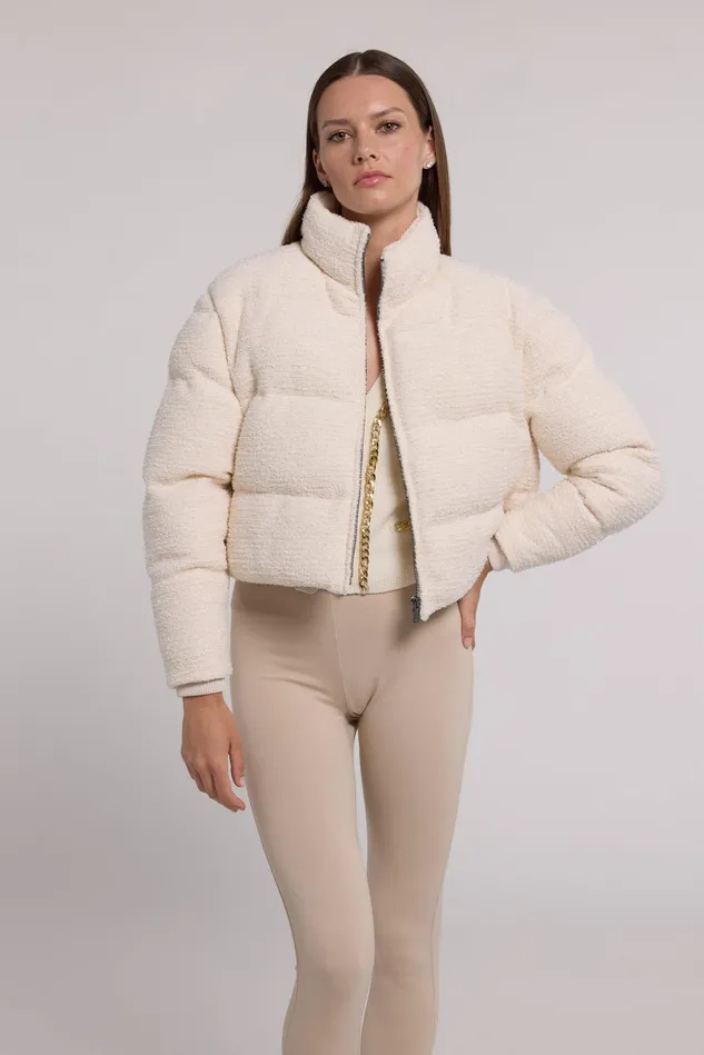 Generation Love Clothing Outerwear Rhoda Tweed Puffer White 8211 Women