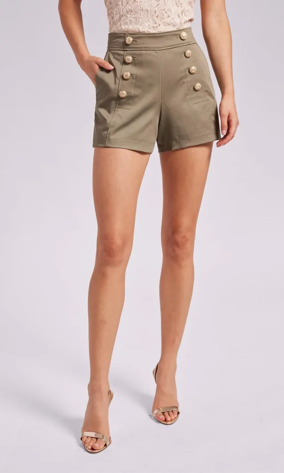 Generation Love Clothing Shorts Emma Gabardine Shorts Olive 8211 Women