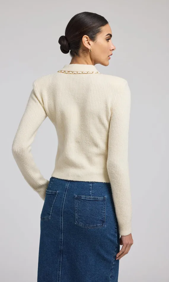 Generation Love Clothing Sweaters and Sweatshirts Selma Chain Cardigan Ivory 8211 Women