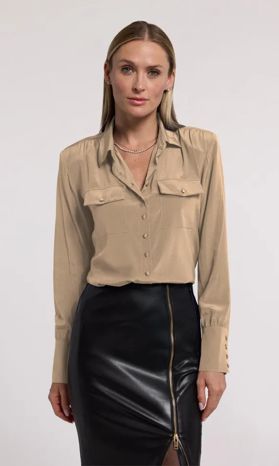 Generation Love Clothing Tops Amberly Blouse Truffle 8211 Women