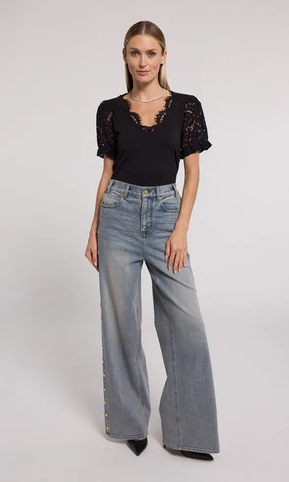 Generation Love Clothing Tops Jess Lace Combo Top Black 8211 Women Generation Love Clothing Tops Jess Lace Combo Top Black 8211 Women