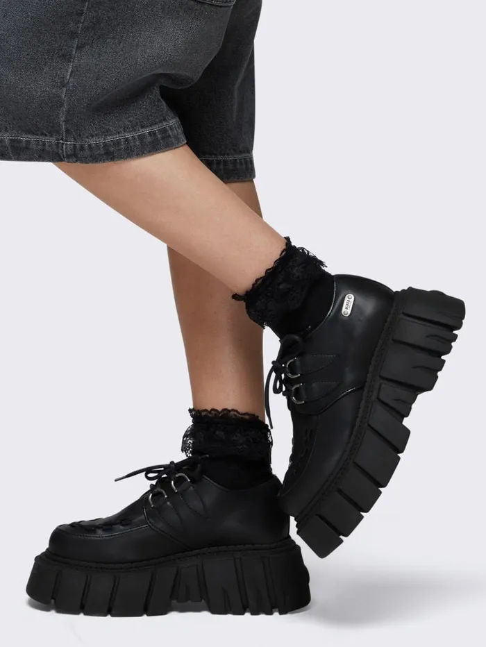 Gig Black Creeper Shoes Women Minga London Shoes