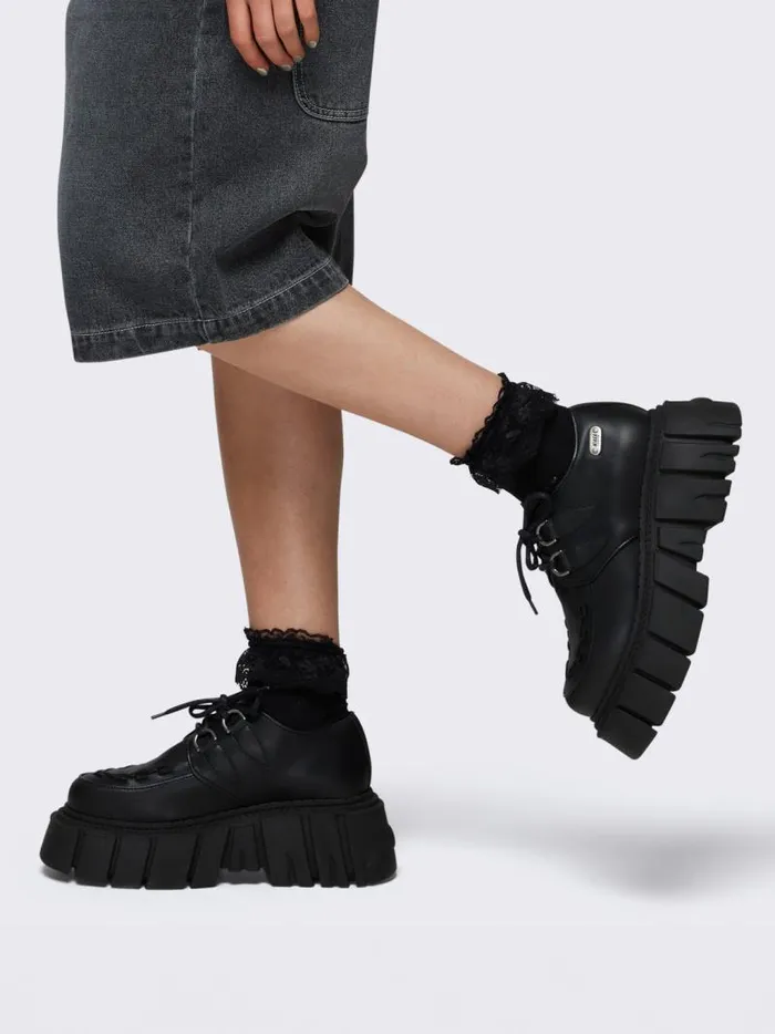 Gig Black Creeper Shoes Women Minga London Shoes
