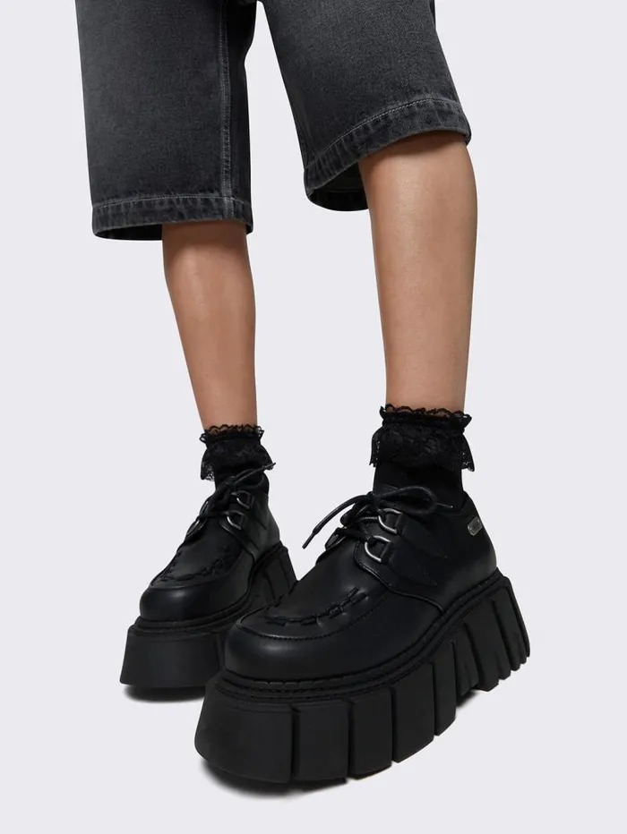 Gig Black Creeper Shoes Women Minga London Shoes