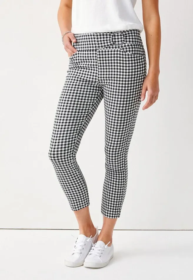 Gingham Bengaline Cropped Pant Women Maurices Bottoms