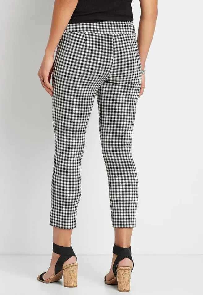 Gingham Bengaline Cropped Pant Women Maurices Bottoms