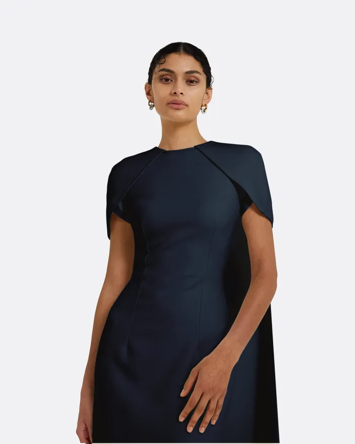Ginkgo Midnight Navy Dress Midnight Navy Icons Safiyaa Women