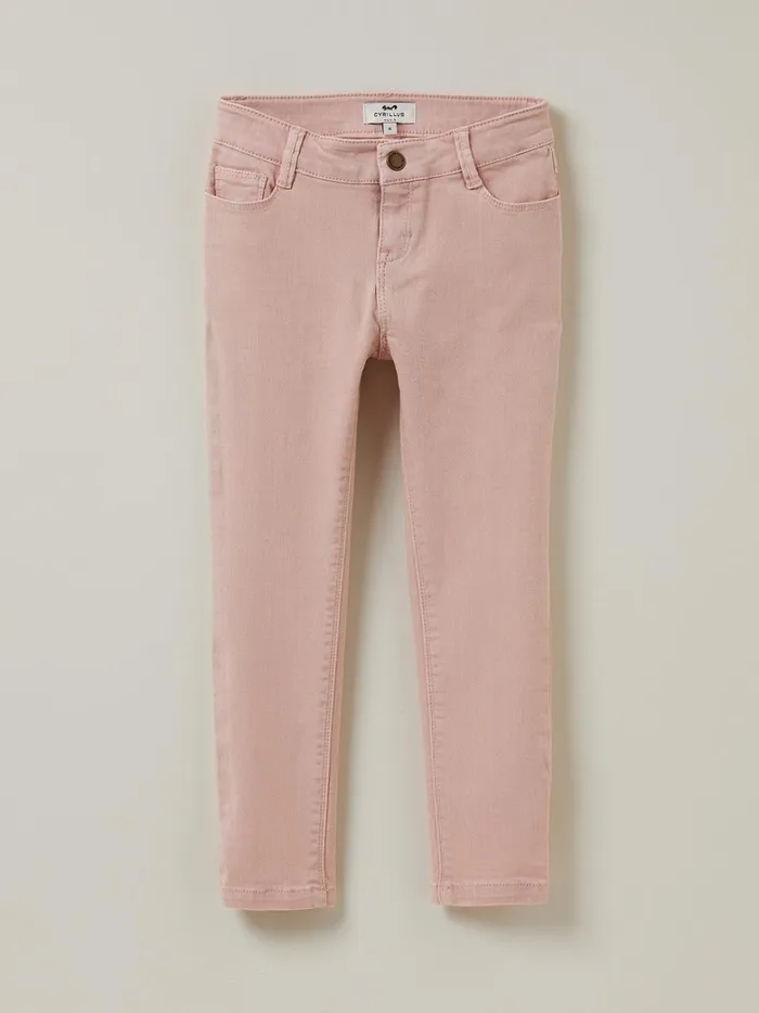 Girls Clothing Cyrillus SlimFit Colored Trousers Rose Fane