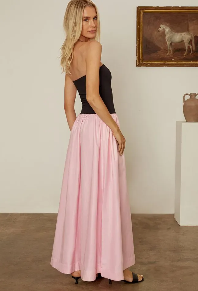 Giselle Pink Taffeta Maxi Dress Women Ciao Lucia Evening Dresses