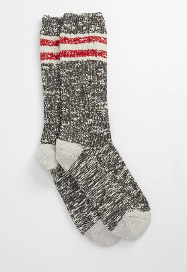Gray And Red Crew Socks Women Maurices Socks