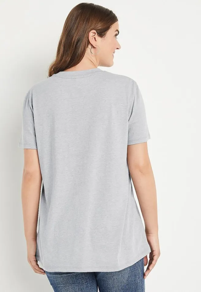 Gray Game Day Oversized Graphic Tee Women Maurices Tops