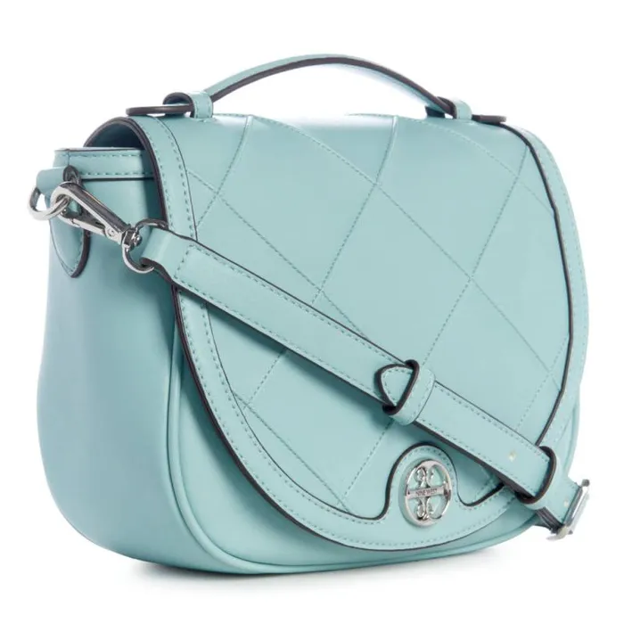 Graysen Flap Saddle Bag Pale Aqua Women Nine West Crossbody Graysen Flap Saddle Bag Pale Aqua Women Nine West Crossbody