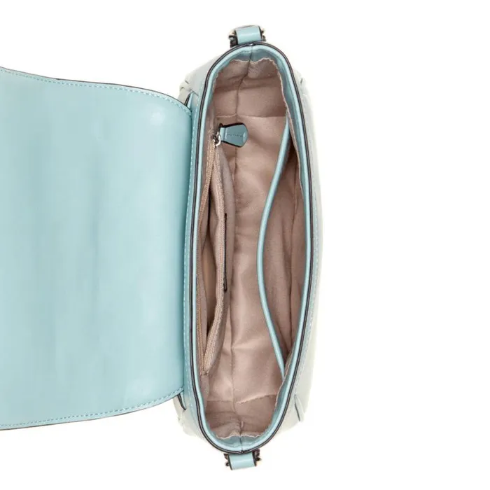 Graysen Flap Saddle Bag Pale Aqua Women Nine West Crossbody Graysen Flap Saddle Bag Pale Aqua Women Nine West Crossbody