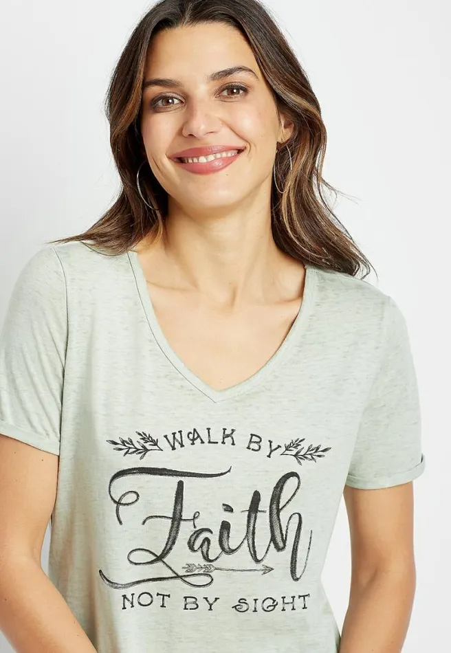 Green Walk By Faith Graphic Tee Women Maurices Tops